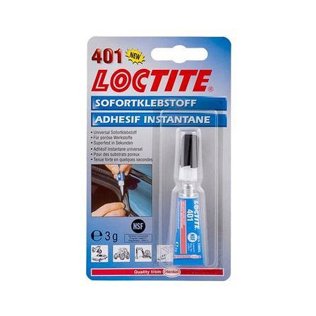 LOCTITE 401 KIIRLIIM RASKESTILIIMITAVATELE MATERJALIDELE 3G BLISTER