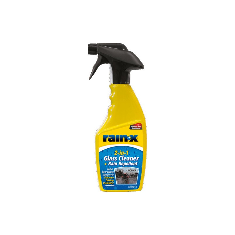 RAIN-X 2-IN-1 GLASS CLEANER WITH RAIN REPELLENT KLAASIPUHASTUSVAHEND/TUULEKLAASI HOOLDUSVAHEND, VEEHÜLGAJA 500ML/PIHUSTI