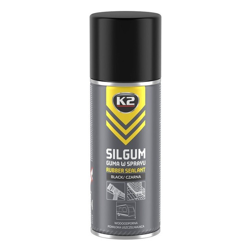 K2 SILGUM RUBBER SEALANT KUMMI PÕHINE HERMEETIK MUST 500ML/AE